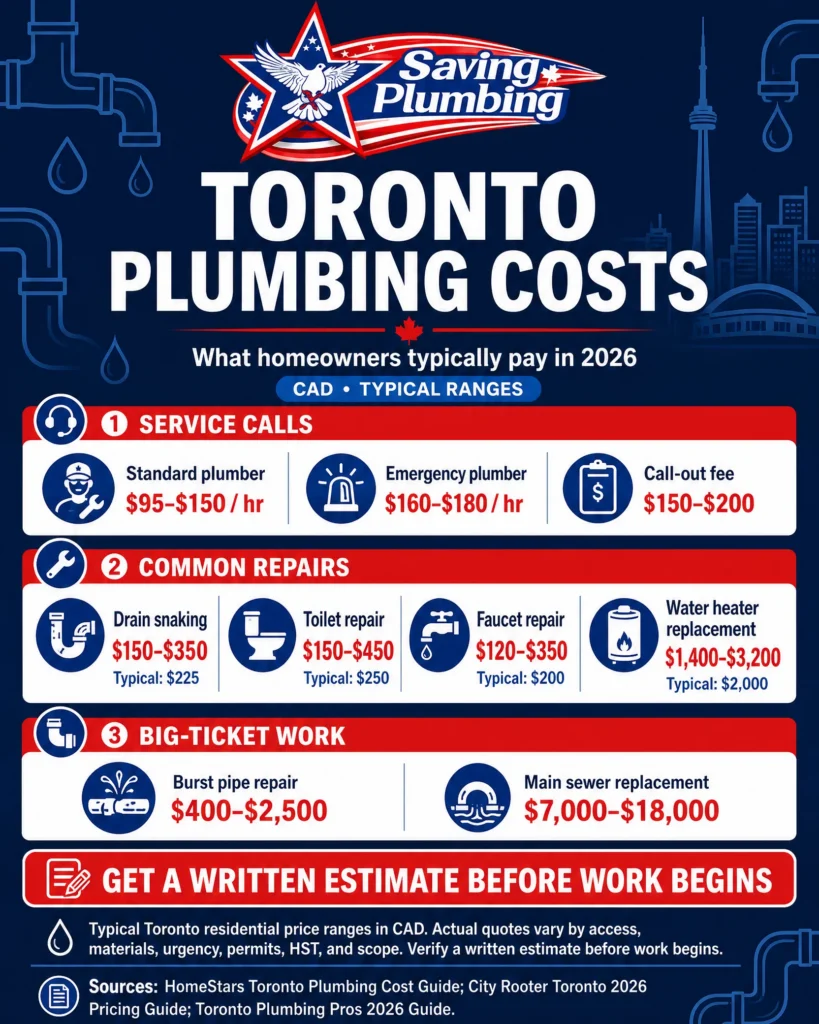 how much does a plumber cost in toronto GTA in 2026 price breakdown